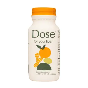 DOSE Liver Support Detox Wellness Shot – 1 x 2 fl oz Liquid Supplement – Milk Thistle, Turmeric, Ginger & Dandelion Blend – Daily Cleanse for Digestive Health, Gut Support, Bloating Relief & Natural Energy
