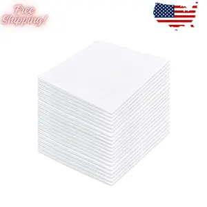 20Pcs White Cotton Handkerchiefs and Pocket Squares for Suits