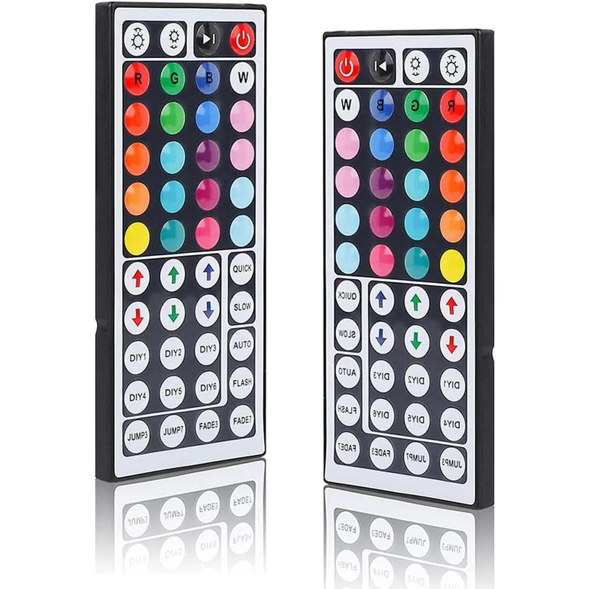 44 Key RGB LED IR Remote Control 2 Pack,LED Light Remote Replacement Controller  Dimmer for 3528 2835 5050 RGB LED Strip Lights