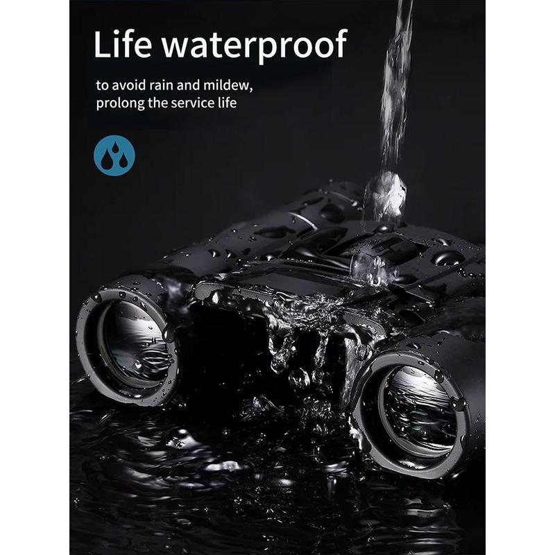 900x25 HD Zoom Binoculars, Powerful Long-Range BAK4 Telescope for Hunting and Camping, Low Light Folding Design