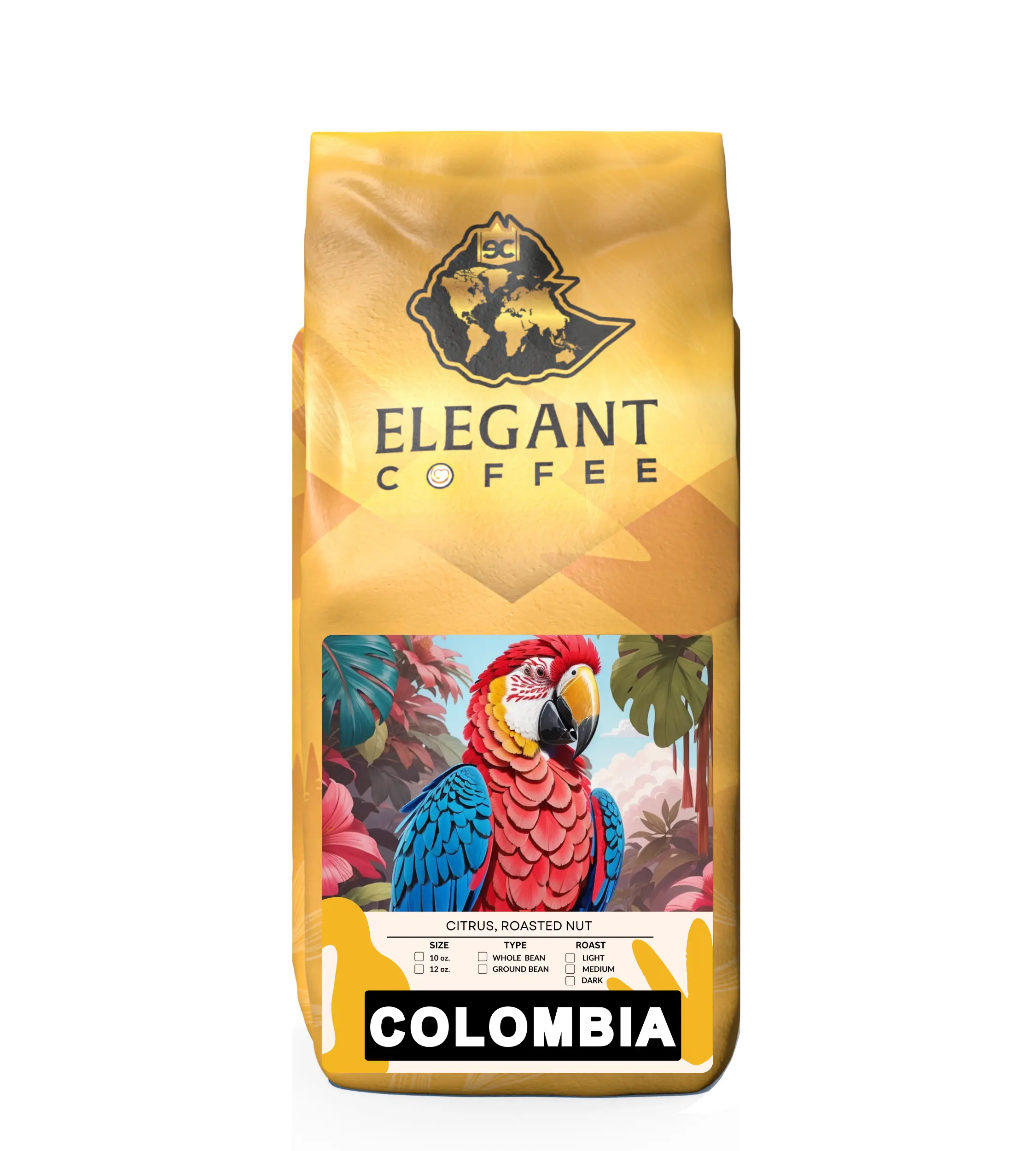 Elegant Coffee - Colombian Arabica Beans Single Origin 100%
