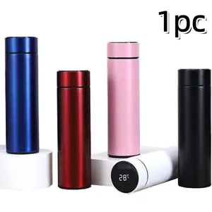 Smart Temperature Display Vacuum Flask, 1 Count Stainless Steel Insulated Water Bottle, Portable Water Bottle for Home Office Car Use