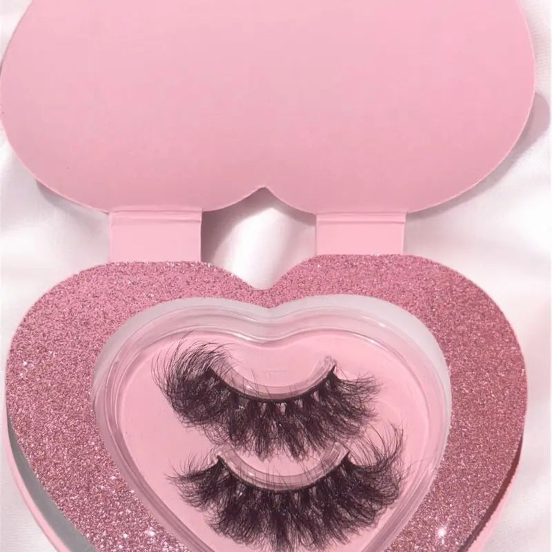 Goddess Babe Mink Lashes - High-Quality Ultra-Soft Reusable Eyelashes in Heart-Shaped Case for Everyday Glamour Makeup