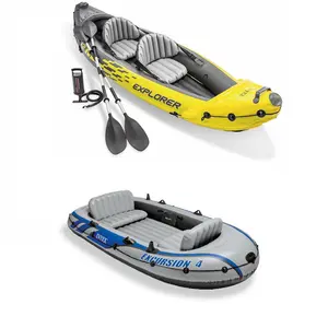 Intex 2-Person Inflatable Kayak w/ Oars & Air Pump & 4 Person Boat w/ Oars &Pump Intex 2-Person Inflatable Kayak w/ Oars & Air Pump & 4 Person Boat w/ Oars &Pump