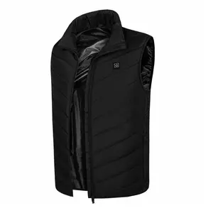 Men's smart heated fleece jacket with 27 heating zones, 3 temperature settings, lightweight sleeveless vest suitable for running, training, hiking, cycling, and everyday winter wear; battery pack not included Menswear Tops Activewear Sports Clothes