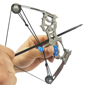 Sport Partner 7.5-inch Mini Compound Bow Arrow Set for Indoor & Outdoor Archery Perfect for Beginners Recreational Target Practice Fun Mini Toy Gift composite bow