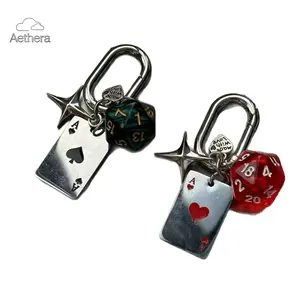Creative Irregular Dice Keychain for Bag Pendant, INS Style Dice Shape Key Ring for Backpack Purse Handbag Charms, Cute Personality Bag Accessories for Women Men, Perfect for Daily Decoration Birthday Gift