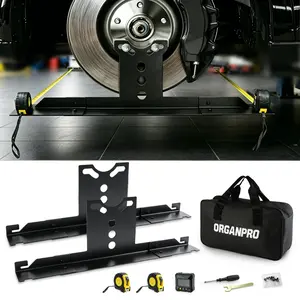 Wheel Toe Alignment Tool Plates Heavy Duty with with Digital Angle Finder &2 Tape Measures&Storage Bag, Easy Assembly & Use Quick, with Hanging Holes for Easy Wall-Mounted Storage