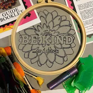 Hobby Haven 8” Embroidery Kit “Be Kind…” March Sewing Includes Everything You Need!