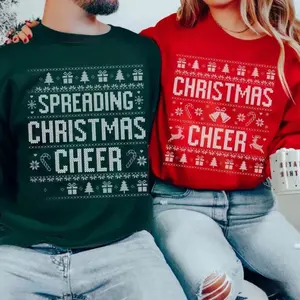Couples Ugly Christmas Sweater, Adult Humor Christmas Sweater, Funny Matching Couple Christmas Sweatshirt, Ugly Sweater Party Holiday Outfit