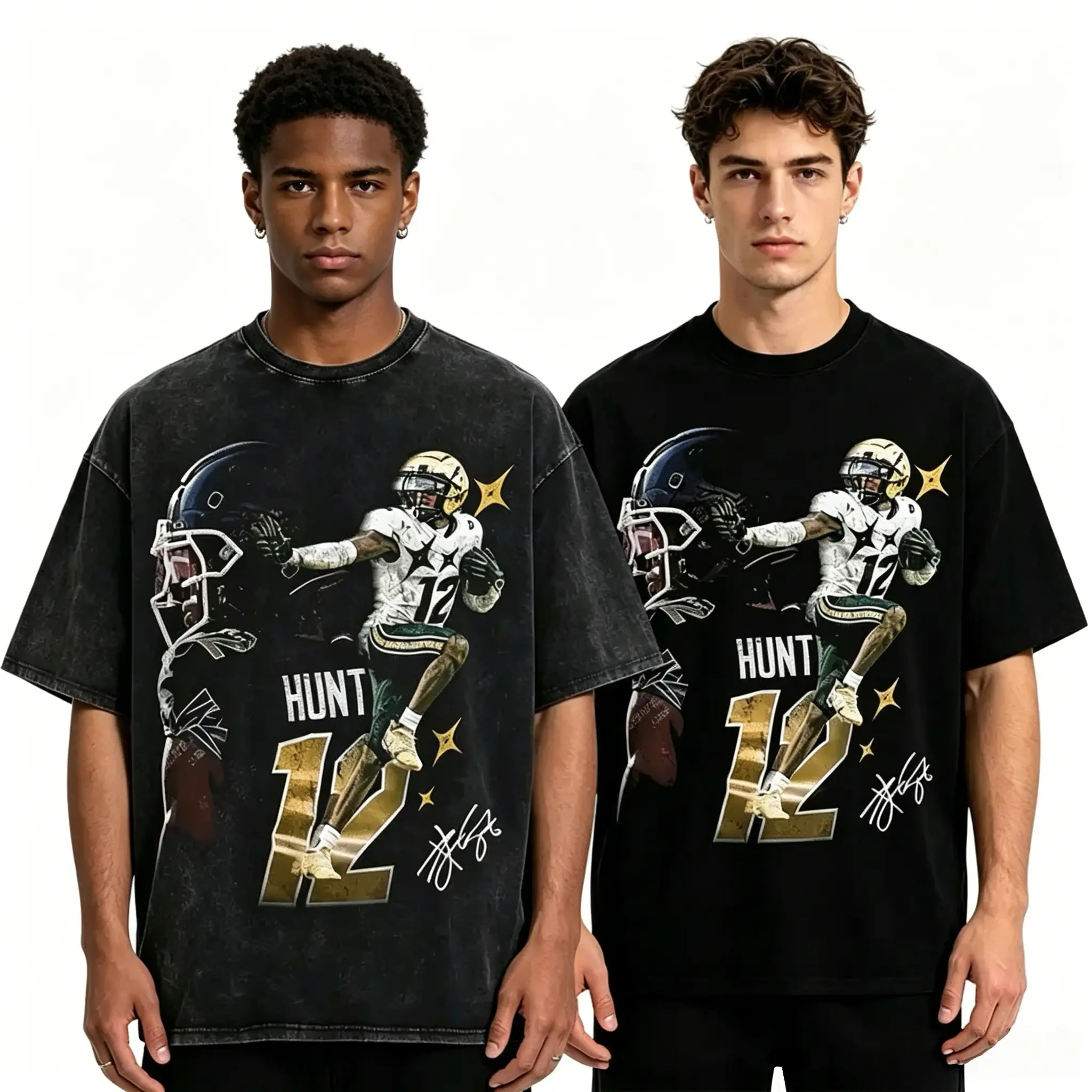 Travis Hunter Graphic Tee Bih You Thought Custom Graphic Football T-Shirt, 100% Cotton Vintage Unisex Crew Neck Short Sleeve Tee, Front Print Sports Fan Shirt, Game Day Streetwear Top for Men Women, College Football Inspired, S-3XL Available
