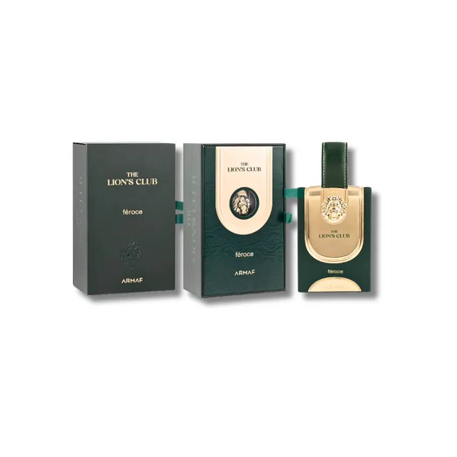 Armaf The Lion's Club Feroce Eau de Parfum, Long-Lasting Unisex Signature Scent with Earthy, Woody & Spicy Notes, Self Care Product, 3.4 fl oz, Aromatic Spicy Perfume, Self Care Products, Fragrances, Smelling Good, Adults, Earthy Spicy
