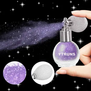 Ytruns 3D Glitter Shimmering Spray Star-Shaped Body Makeup Highlighter for Performances & Balls Collarbone & Body Shimmer Spray Cosmetic 01