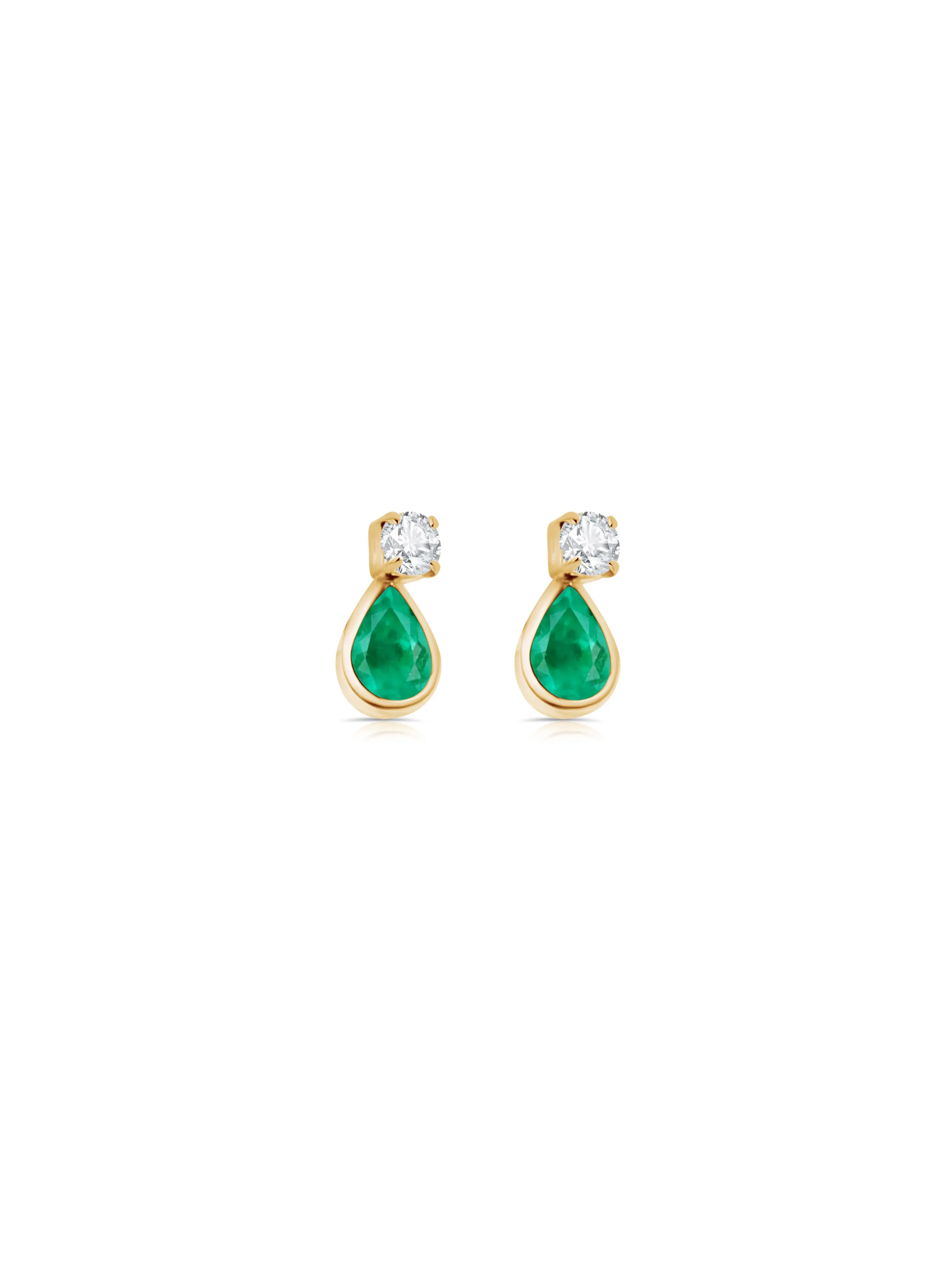 MINTED EMERALD STUDS