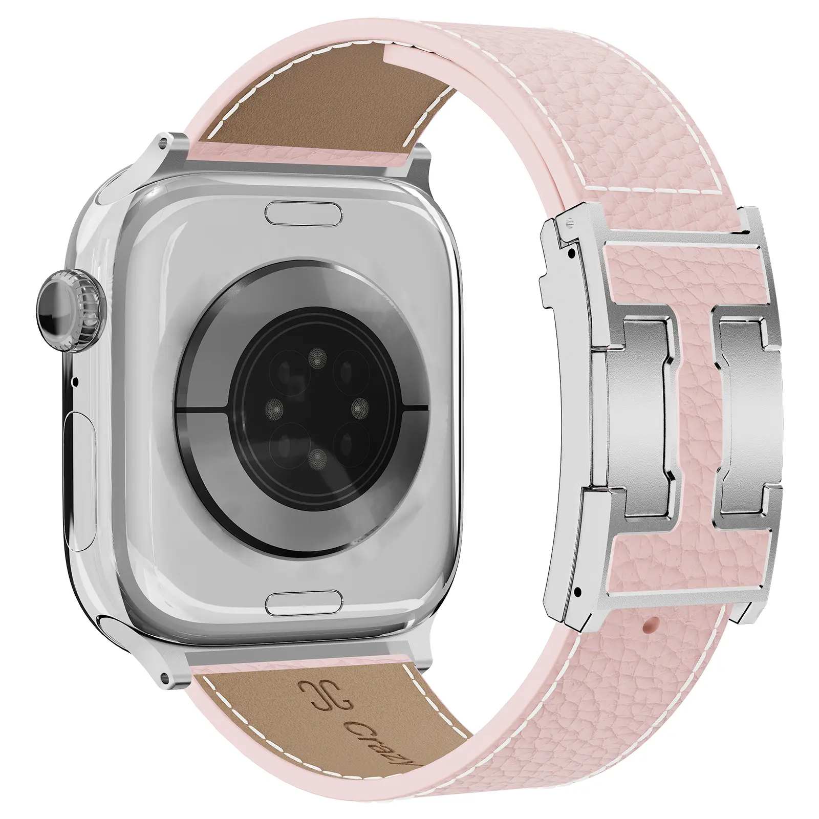 Rose Red band+Silver Buckle