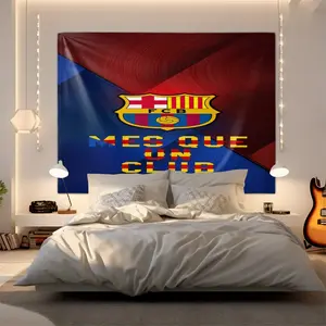 Barcelona Football Club printed pattern home decor tapestry, fashionable room flag, unique wall art in living room and bedroom, suitable for personal use or gift giving