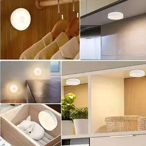 Rechargeable LED Night Light with Magnetic Double Sided Tape Multifunctional LED Lamp for Home Office Bedroom Kitchen Car Camping