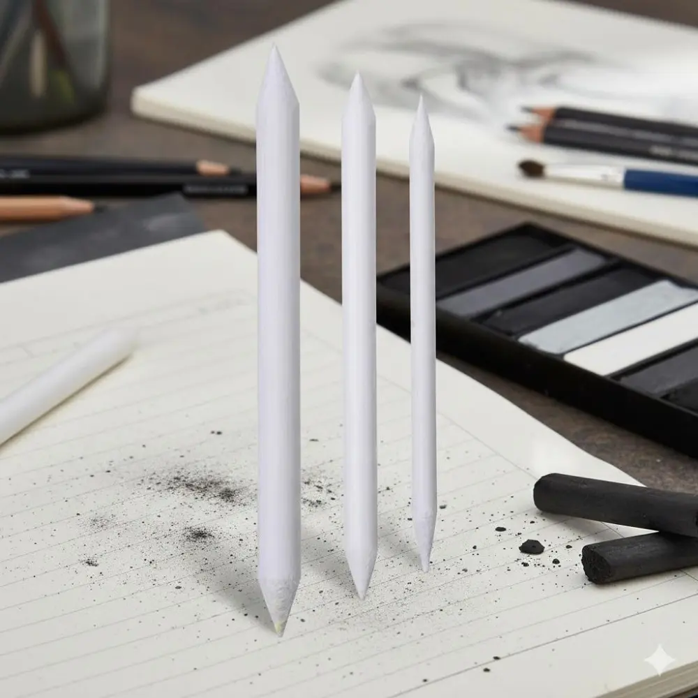 Professional Art Smudging Stump set for Sketching, Non-Breaking Blending Tools with Anti-Slip grip, Portable Smudge Pencils for Drawing, Blending Sticks for Artists, sketching Supplies and art Creation Kit
