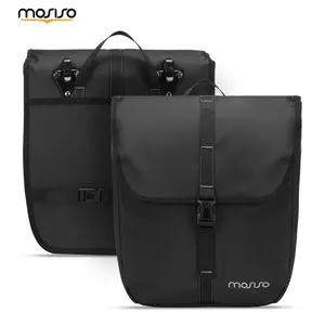 MOSISO 20L Bike Panniers 2 Pack Waterproof Bicycle Bags Rear Rack Storage for Cycling Travel Commuting Road Mountain Bike Gear Black