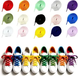 Shoelaces Pack 15-Color Nylon  Flat Colored Shoe Laces Sneakers Skate Shoes Sport Shoes Boots