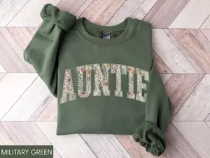 Auntie Sweatshirt, Aunt Sweater, Floral Auntie Sweater, New Aunt Gift, Pregnancy Announcement, Gift for Aunt, Pregnancy Reveal to Aunt