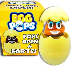 Egg Pop Farting Toy – Easter Basket Stuffers for Kids & Teens, Funny Poop Pop-Up Egg Toy, Silly Gag Gifts for Boys & Girls, Easter Party Favors, Novelty Spring Toys