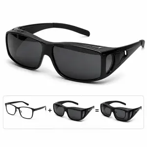 Night Vision Glasses For Women Men Outdoor Sports Oversized Driver Anti-Glare For Night Driving Can With Prescription Glasses
