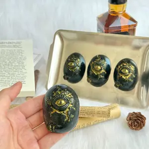 [Classic Squish Texture] taba squishy Black Gold Dragon Egg , Fidgets Toy for Stress Relief & Fun – Perfect for Party, Birthday, Holiday & Christmas Gifts – Silicone Material [52g]