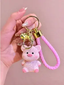 Cute Cartoon Animal Keychain, Decorative Bag Charm, Knitted Bag Accessory, Shoulder & Crossbody Bag Handle, Perfect Gift for Teens & Women, Keychain For Bags