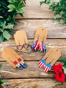 Homemade Patriotic Earrings