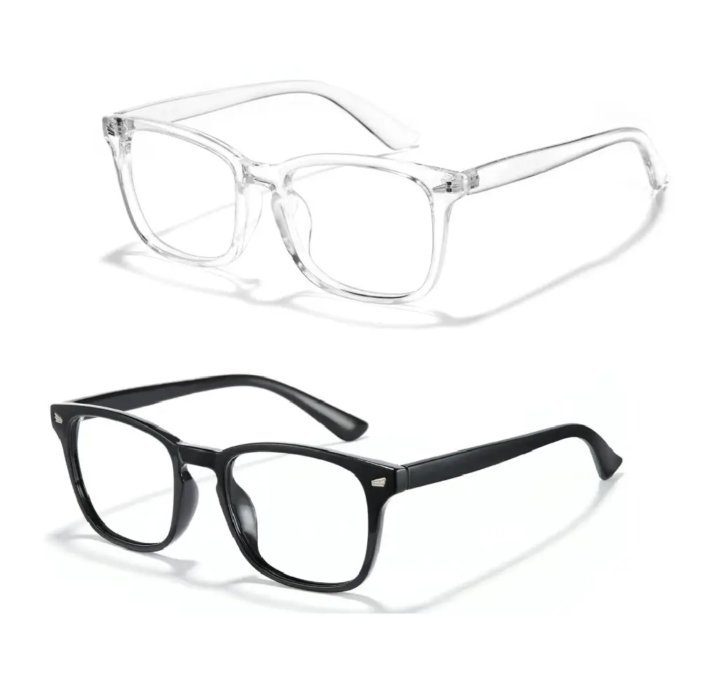 Fashion Computer Gaming Glasses,Square Fashion ,Party,TV Glasses,Lightweight Frame Eyewear,Men/Women,Clear Gaming Glasses,Daily Use