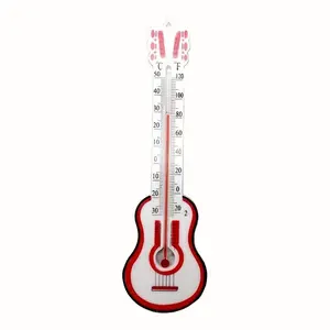 Creative Guitar Shaped Water Thermometer, Fahrenheit & Celsius Temperature Measuring Instrument, Household Thermometer, Outdoor and Indoor Thermometer