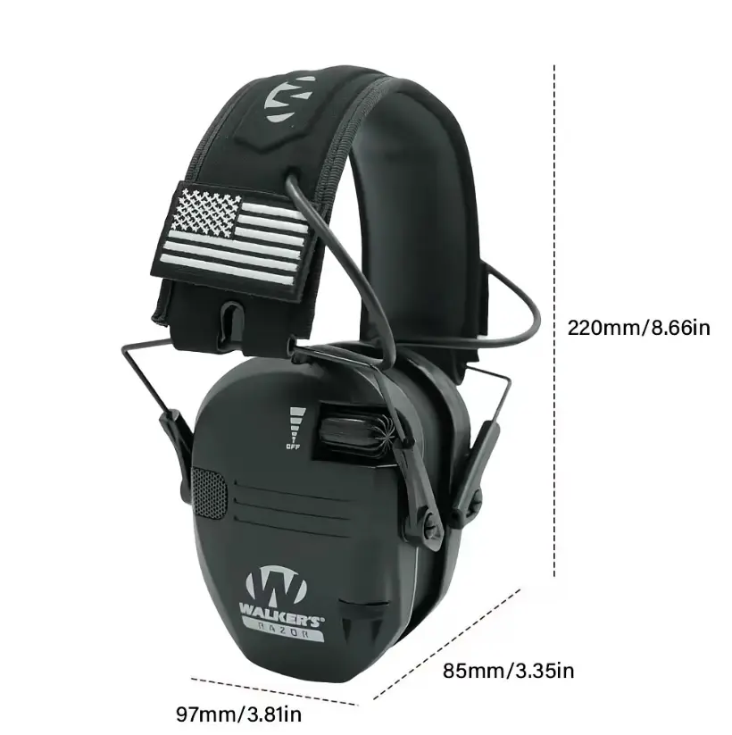 Tactical Noise Reduction Earmuffs, Adjustable Head-Mounted Tactical Accessories with Sound Pickup & Hearing Protection for Competition, Hunting, Work