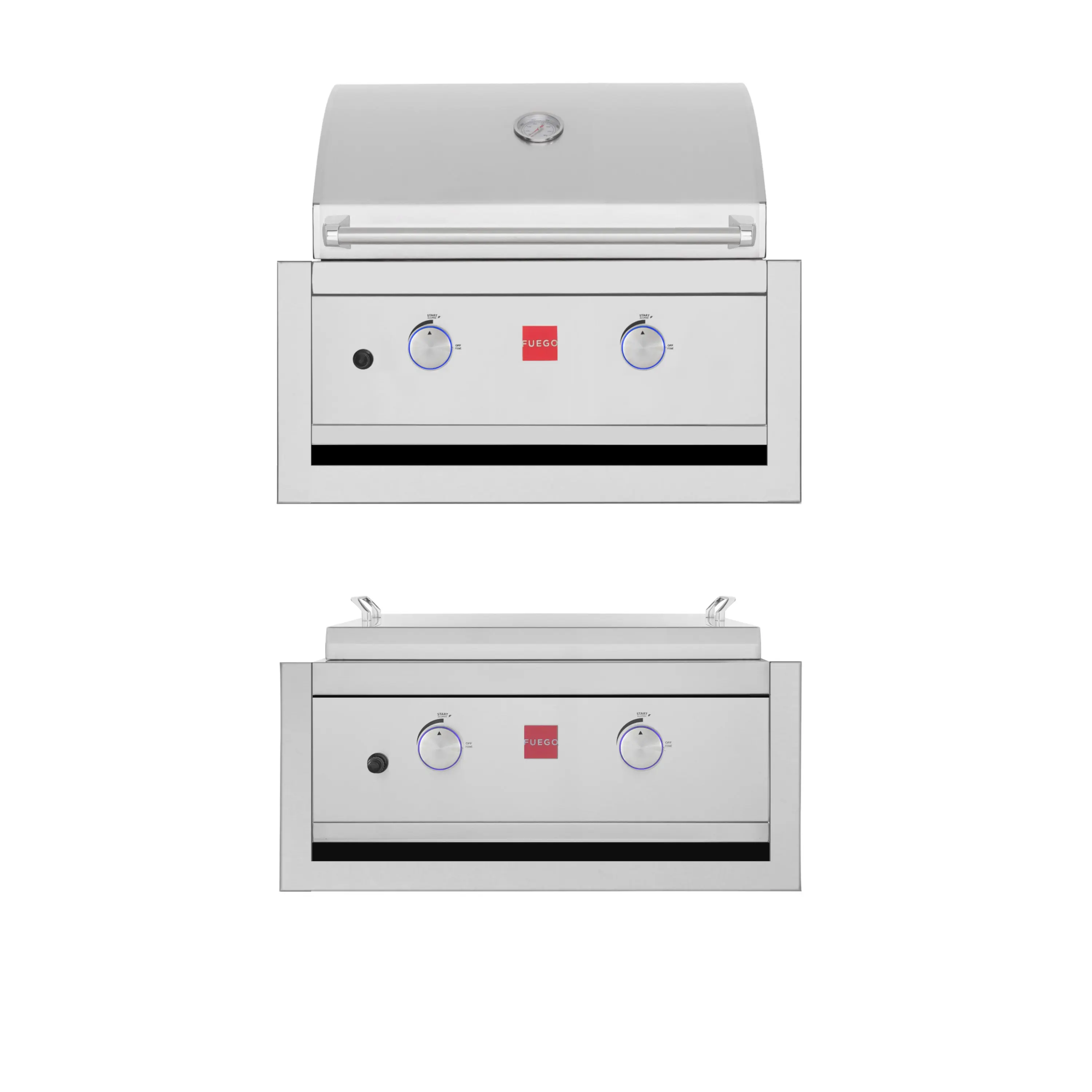 Fuego 304SS F27S-B  & F27S-Griddle-B Built-In w/ Jackets