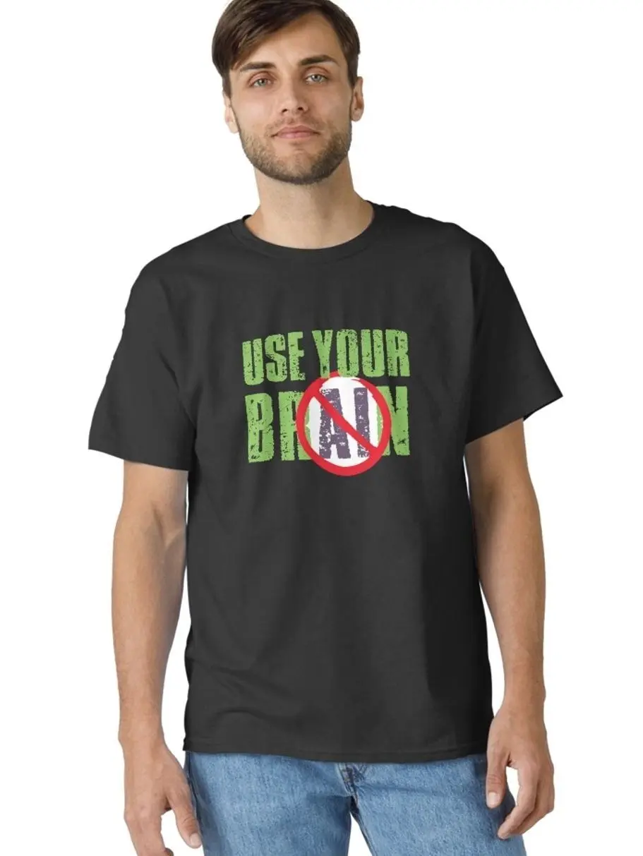 Stop AI - Use your brain Classic T-Shirt CV7