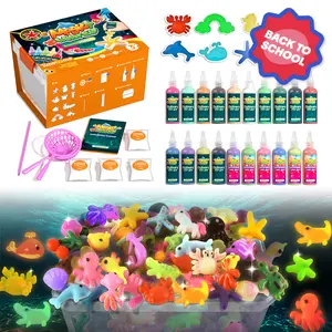 TIMETOME Magic Water Elf Toy Kit - Aqua Fairy Water Gel Set with 20 Magic Gels & 10 Molds for Easter Crafts, Water Pets, and Birthday Gifts