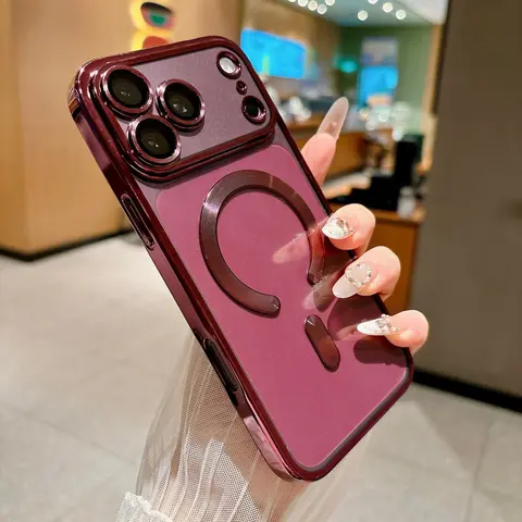TPU-Acrylic Waterproof Electroplating Soft Slim Smartphone Case with Camera Lens Protector, Flexible Fit Casing & Cellphone Cover Accessory for iPhone 13 Pro Max, 18 Plus