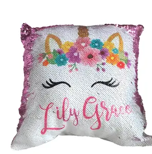 Custom Unicorn Pillow - Sequin