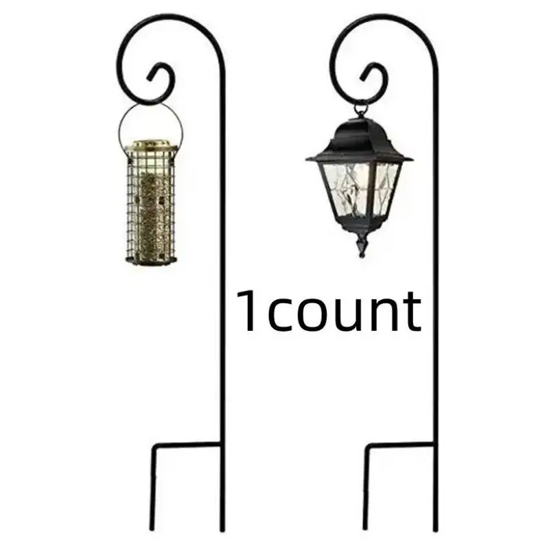 Outdoor Shepherd's Hook Set, Garden Hanging Stake For Bird Feeder, Solar Light, Plant Hanger, Wedding Decor, Plant Wave Device, Gardening Tool Accesso