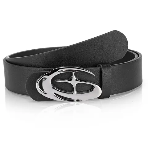 Punk Style Y2K Men's Belt, Trendy Belt with buckle, Fashion Street Punk Silver Color Buckle Waistband, Adjustable Casual Belt, Unisex Gift for Friends Birthday, Adjustable Belts, Cool Belts