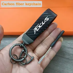 Ford Focus Car 3D Emblem Keychain, Anti-Loss Key Ring Holder, Durable Unique Badge, Small Convenient Key Chain Strap
