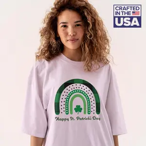 St. Patrick’s Day Lucky Shirt, Cute Shamrock Irish Tee, Funny Green Holiday T-Shirt, Retro Clover Crewneck, Saint Paddy’s Party Outfit | P27