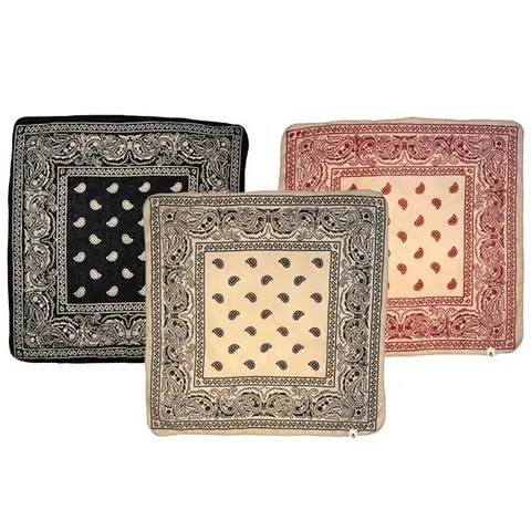 Bight Core Bundle– Onyx, Rust & Bone Bandana 3-Pack, Small-Batch Hand Block-Printed Organic Cotton