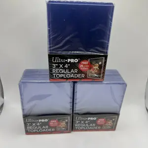 Ultra Pro 3X4 Regular Toploaders 35pt 3 Packs of 25 WITH Card Sleeves included