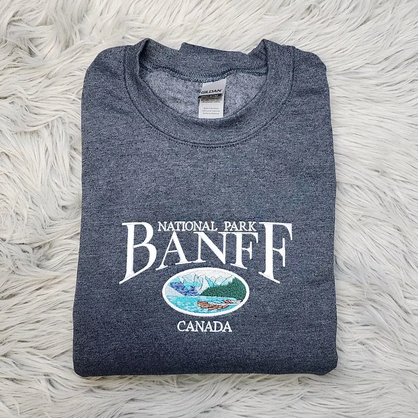 Banff Canada Embroidered Crewneck - Banff National Park - National Park Apparel - Canada Sweatshirt