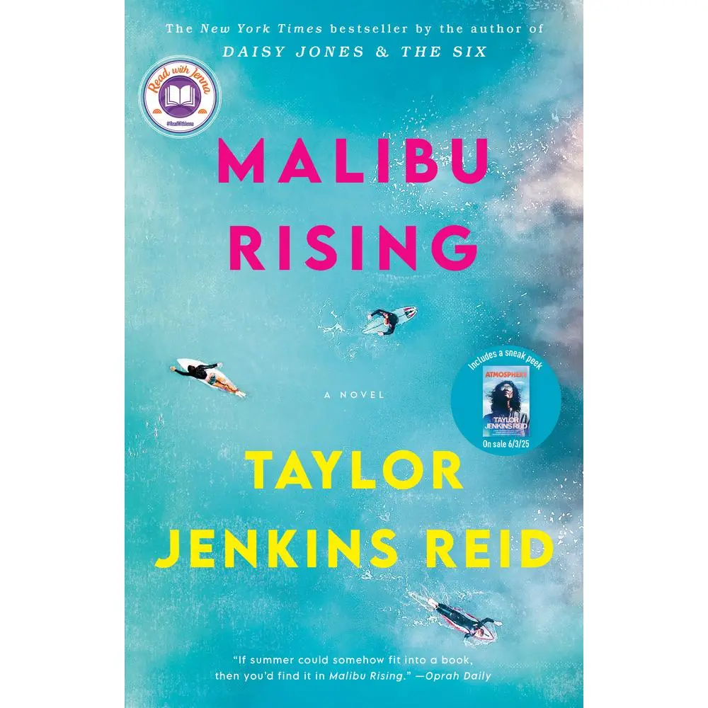 Used Malibu Rising Paperback Novel - Taylor Jenkins Reid's Read with Jenna Pick, 416-Page Like-New Best Selling Book Club Fiction, English, 0.79 lbs, Paperback Edition