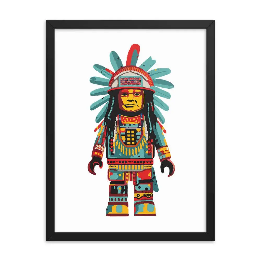 "Chief Wana-bilda-yego" White Poster, Framed