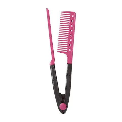 1 Piece V-type Straightener Hair Comb, Portable Folding Hair Comb, Straight Tooth Comb, Hair Styling Combs, Hair Care & Styling Supplies For Home Salon, Hair Styling Tools, Foldable comb