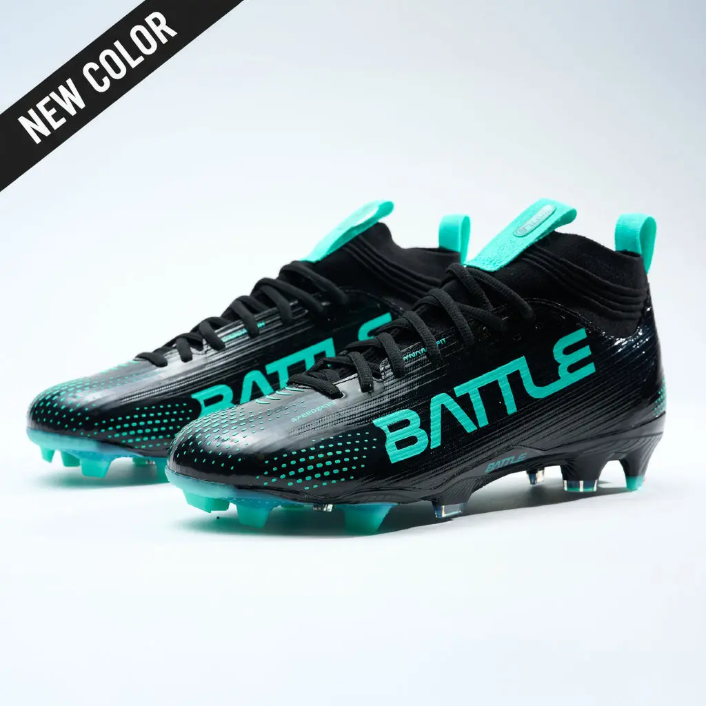 AstroFly Battle Cleats - White with Neon Green Laces - Elite Speed