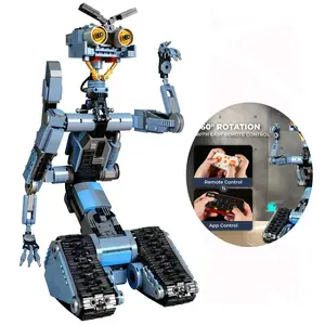 1179Pcs Johnny 5 RC Robot Building Blocks Rechargeable STEM Model Toy Gift for Adults & Kids
